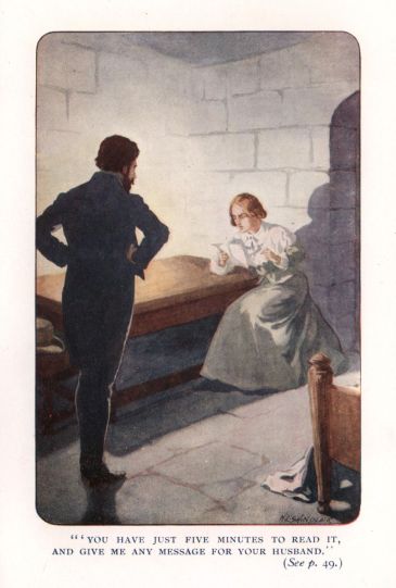 "You have just five minutes to read it, and give me any message for your husband."