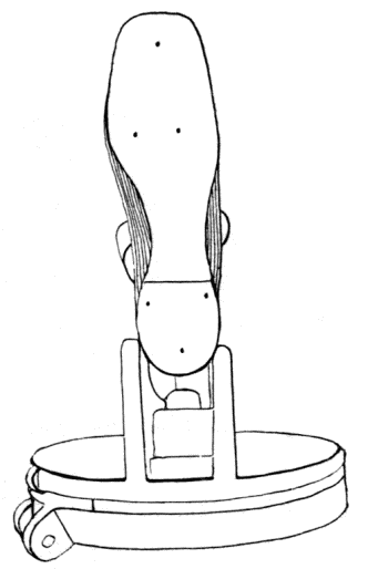 The inner sole pegged to the last The inner sole pegged to the last