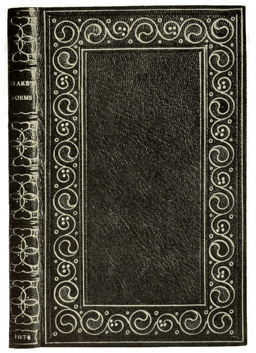 BOOKBINDING IN NIGER MOROCCO, WITH INLAY AND GOLD
TOOLING BY R. DE COVERLY AND SONS