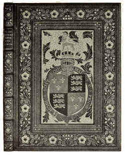 BOOKBINDING IN GREEN LEVANT MOROCCO, WITH INLAY AND GOLD
TOOLING BY F. SANGORSKI AND G. SUTCLIFFE