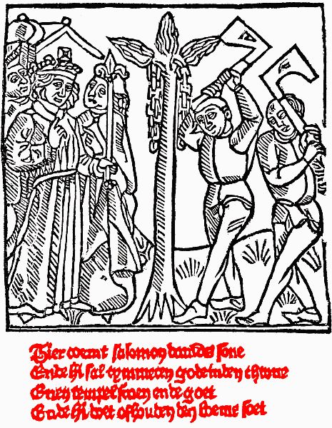 drawing with Dutch text in blackletter