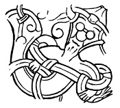 Fig. 77.—On the bulbous head of the pin (actual size).