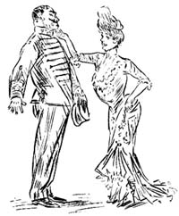 To tiptoe and actually chuck old P. M. P.
under the chin