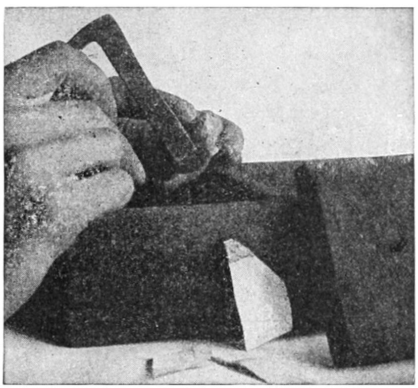 Striking flint with steel